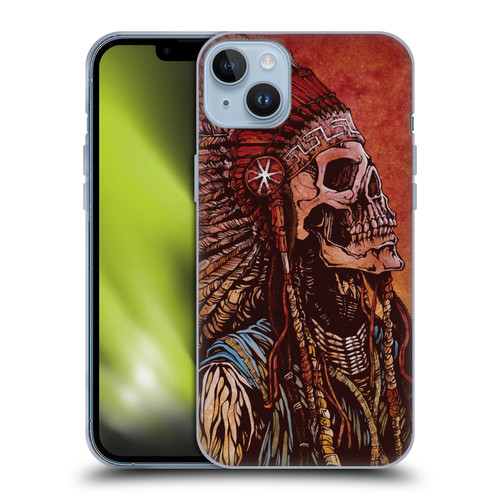 David Lozeau Colourful Grunge Native American Soft Gel Case for Apple iPhone 14 Plus