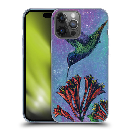 David Lozeau Colourful Grunge The Hummingbird Soft Gel Case for Apple iPhone 14 Pro Max