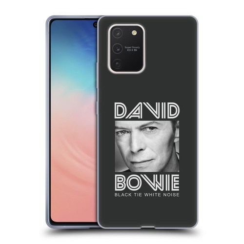 David Bowie Album Art Black Tie Soft Gel Case for Samsung Galaxy S10 Lite