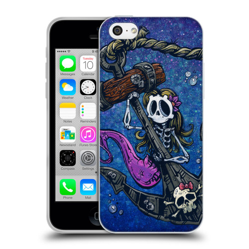 David Lozeau Colourful Grunge Mermaid Anchor Soft Gel Case for Apple iPhone 5c