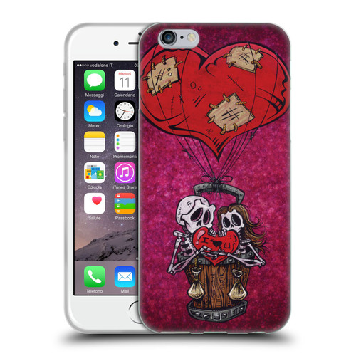 David Lozeau Colourful Grunge Day Of The Dead Soft Gel Case for Apple iPhone 6 / iPhone 6s