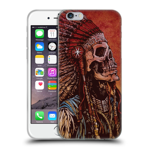 David Lozeau Colourful Grunge Native American Soft Gel Case for Apple iPhone 6 / iPhone 6s