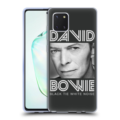 David Bowie Album Art Black Tie Soft Gel Case for Samsung Galaxy Note10 Lite