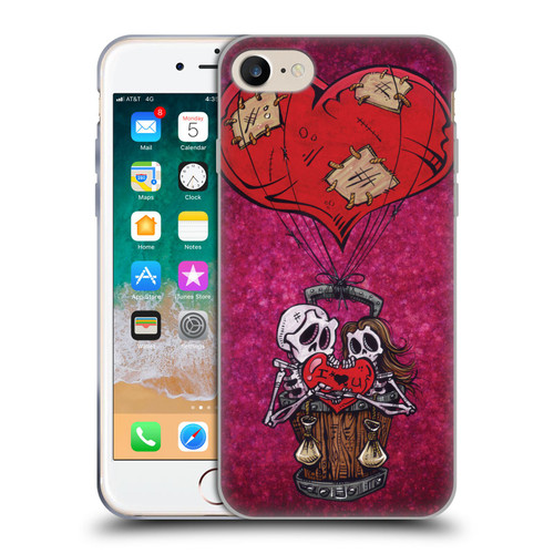 David Lozeau Colourful Grunge Day Of The Dead Soft Gel Case for Apple iPhone 7 / 8 / SE 2020 & 2022