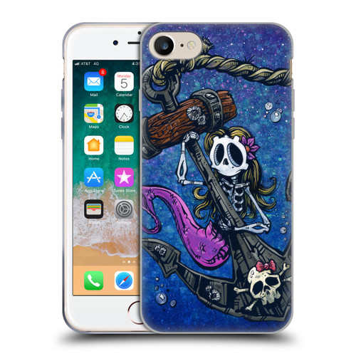 David Lozeau Colourful Grunge Mermaid Anchor Soft Gel Case for Apple iPhone 7 / 8 / SE 2020 & 2022