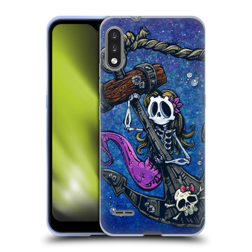 David Lozeau Colourful Grunge Mermaid Anchor Soft Gel Case for LG K22