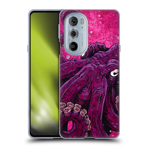 David Lozeau Colourful Grunge Octopus Squid Soft Gel Case for Motorola Edge X30