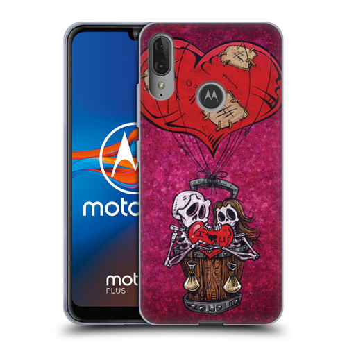 David Lozeau Colourful Grunge Day Of The Dead Soft Gel Case for Motorola Moto E6 Plus