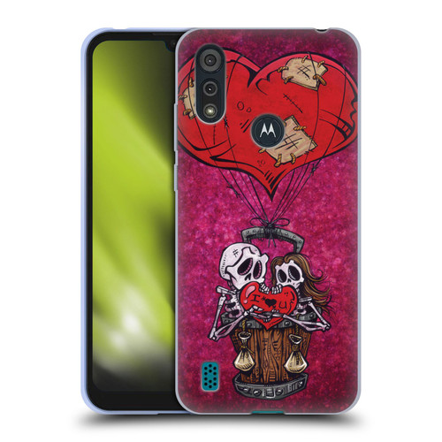David Lozeau Colourful Grunge Day Of The Dead Soft Gel Case for Motorola Moto E6s (2020)