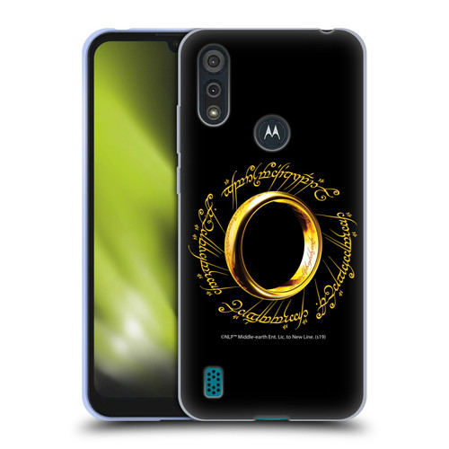 The Lord Of The Rings The Fellowship Of The Ring Graphics One Ring Soft Gel Case for Motorola Moto E6s (2020)
