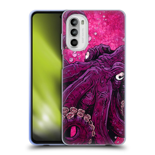 David Lozeau Colourful Grunge Octopus Squid Soft Gel Case for Motorola Moto G52