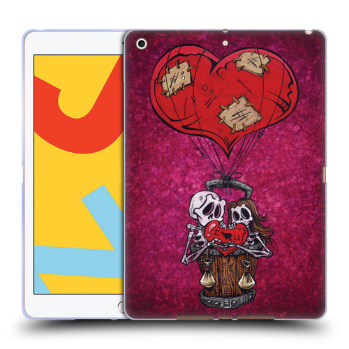 David Lozeau Colourful Grunge Day Of The Dead Soft Gel Case for Apple iPad 10.2 2019/2020/2021