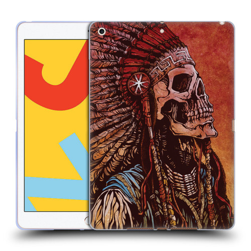 David Lozeau Colourful Grunge Native American Soft Gel Case for Apple iPad 10.2 2019/2020/2021