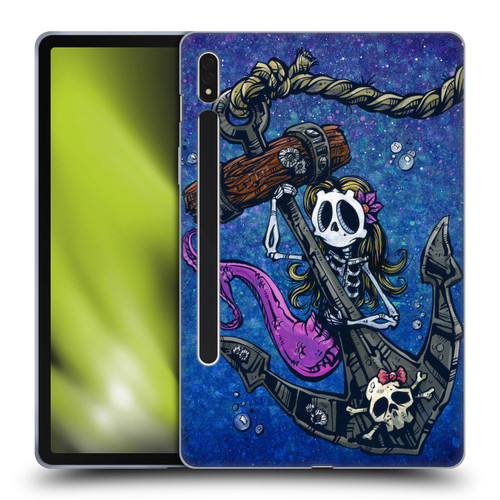 David Lozeau Colourful Grunge Mermaid Anchor Soft Gel Case for Samsung Galaxy Tab S8