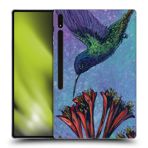 David Lozeau Colourful Grunge The Hummingbird Soft Gel Case for Samsung Galaxy Tab S8 Ultra