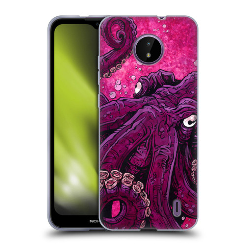 David Lozeau Colourful Grunge Octopus Squid Soft Gel Case for Nokia C10 / C20