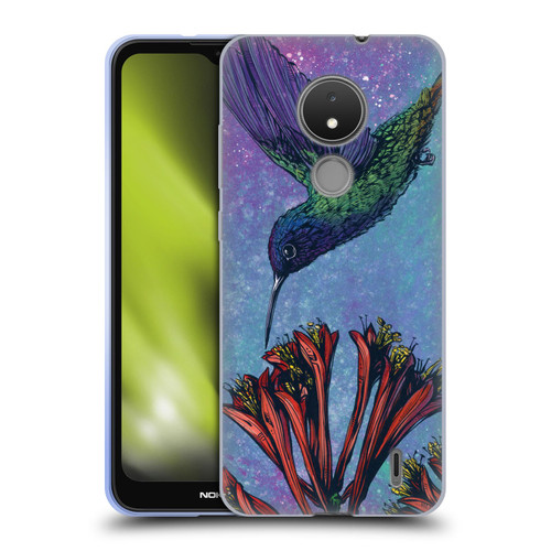 David Lozeau Colourful Grunge The Hummingbird Soft Gel Case for Nokia C21