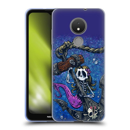 David Lozeau Colourful Grunge Mermaid Anchor Soft Gel Case for Nokia C21