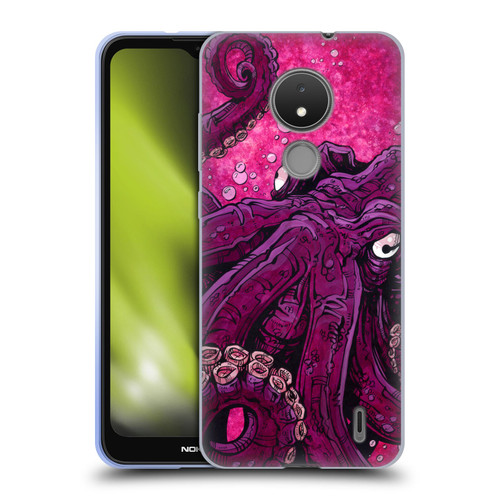 David Lozeau Colourful Grunge Octopus Squid Soft Gel Case for Nokia C21