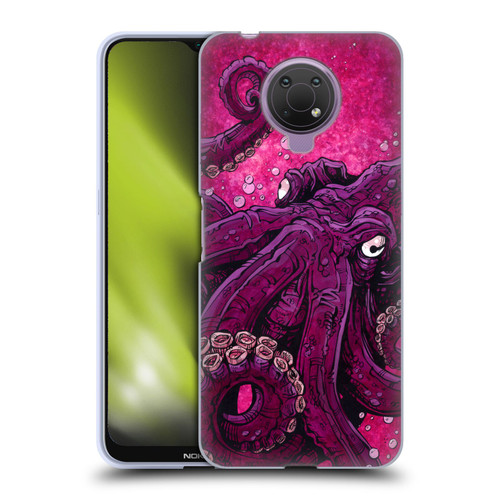 David Lozeau Colourful Grunge Octopus Squid Soft Gel Case for Nokia G10