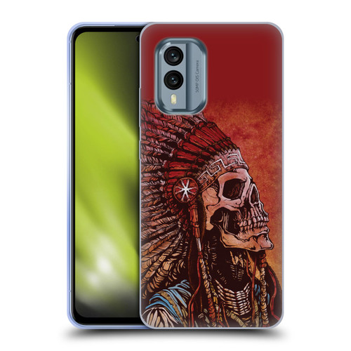David Lozeau Colourful Grunge Native American Soft Gel Case for Nokia X30