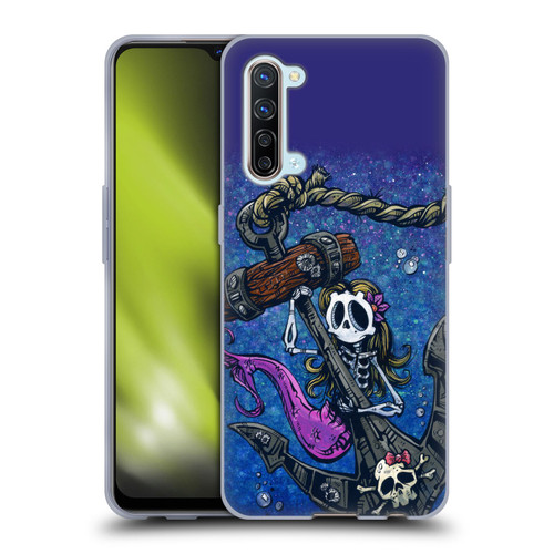 David Lozeau Colourful Grunge Mermaid Anchor Soft Gel Case for OPPO Find X2 Lite 5G