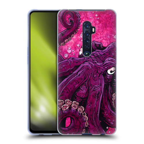 David Lozeau Colourful Grunge Octopus Squid Soft Gel Case for OPPO Reno 2