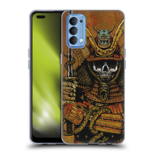 David Lozeau Colourful Grunge Samurai Soft Gel Case for OPPO Reno 4 5G