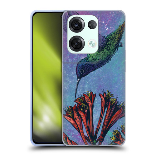 David Lozeau Colourful Grunge The Hummingbird Soft Gel Case for OPPO Reno8 Pro