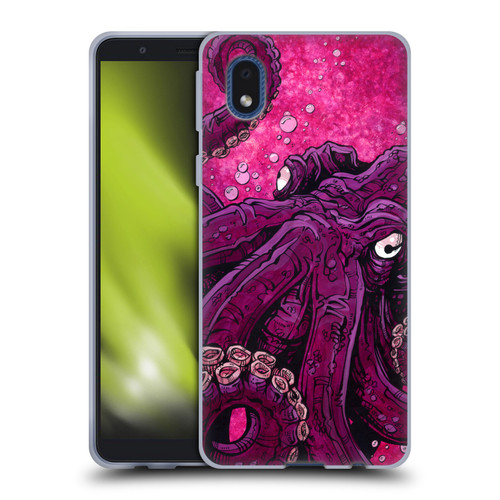 David Lozeau Colourful Grunge Octopus Squid Soft Gel Case for Samsung Galaxy A01 Core (2020)