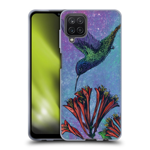 David Lozeau Colourful Grunge The Hummingbird Soft Gel Case for Samsung Galaxy A12 (2020)