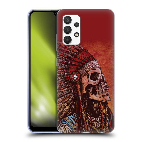 David Lozeau Colourful Grunge Native American Soft Gel Case for Samsung Galaxy A32 (2021)