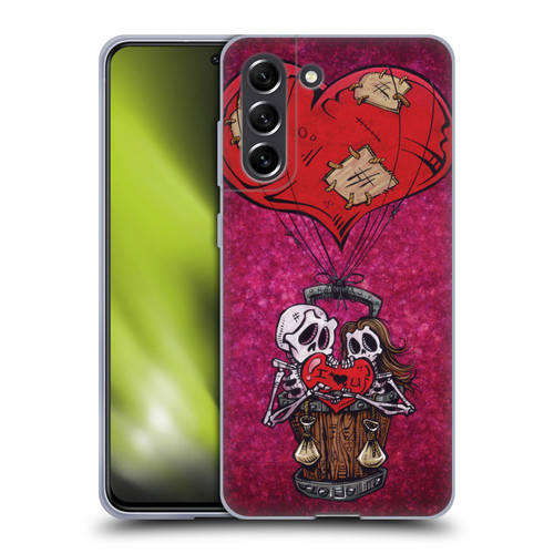 David Lozeau Colourful Grunge Day Of The Dead Soft Gel Case for Samsung Galaxy S21 FE 5G