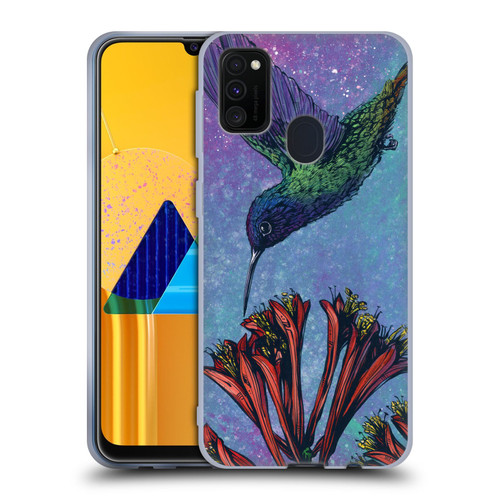 David Lozeau Colourful Grunge The Hummingbird Soft Gel Case for Samsung Galaxy M30s (2019)/M21 (2020)