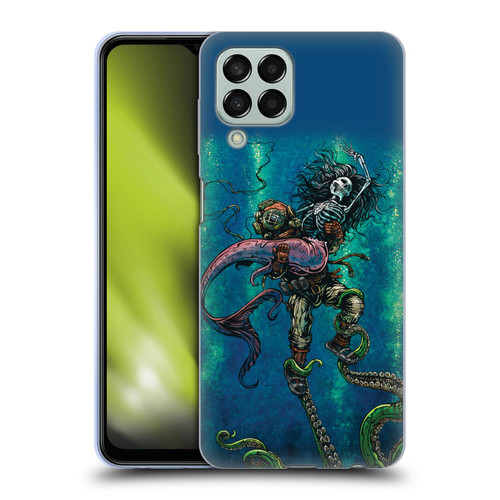 David Lozeau Colourful Grunge Diver And Mermaid Soft Gel Case for Samsung Galaxy M33 (2022)