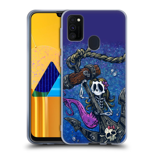 David Lozeau Colourful Grunge Mermaid Anchor Soft Gel Case for Samsung Galaxy M30s (2019)/M21 (2020)
