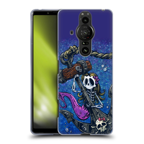 David Lozeau Colourful Grunge Mermaid Anchor Soft Gel Case for Sony Xperia Pro-I