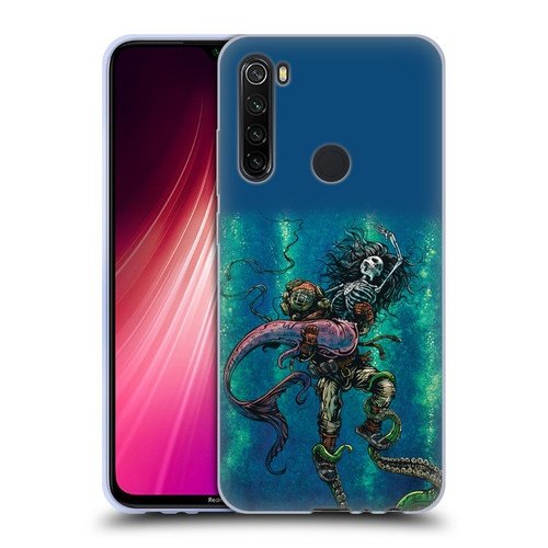 David Lozeau Colourful Grunge Diver And Mermaid Soft Gel Case for Xiaomi Redmi Note 8T
