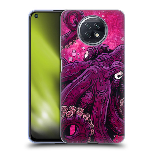 David Lozeau Colourful Grunge Octopus Squid Soft Gel Case for Xiaomi Redmi Note 9T 5G