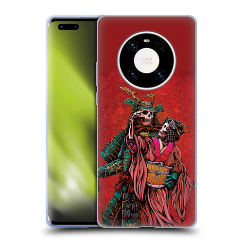 David Lozeau Colourful Art Samurai And Geisha Soft Gel Case for Huawei Mate 40 Pro 5G