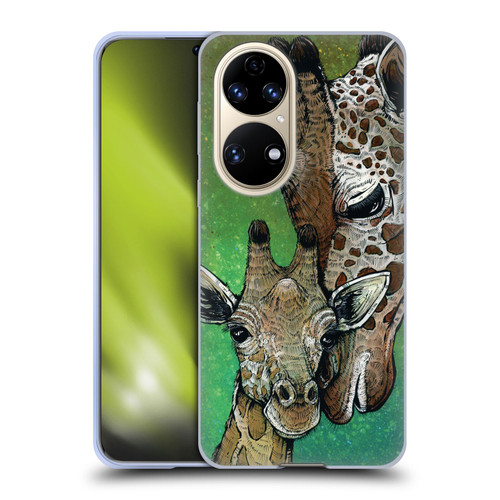 David Lozeau Colourful Art Giraffe Soft Gel Case for Huawei P50