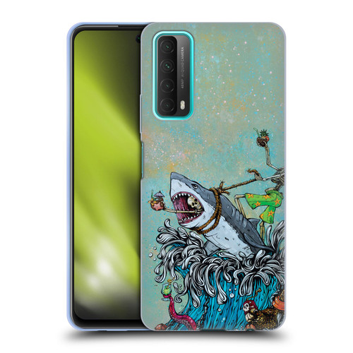 David Lozeau Colourful Art Surfing Soft Gel Case for Huawei P Smart (2021)