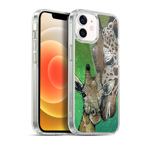 David Lozeau Colourful Art Giraffe Soft Gel Case for Apple iPhone 12 / iPhone 12 Pro & MagSafe