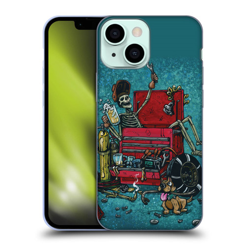 David Lozeau Colourful Art Garage Soft Gel Case for Apple iPhone 13 Mini