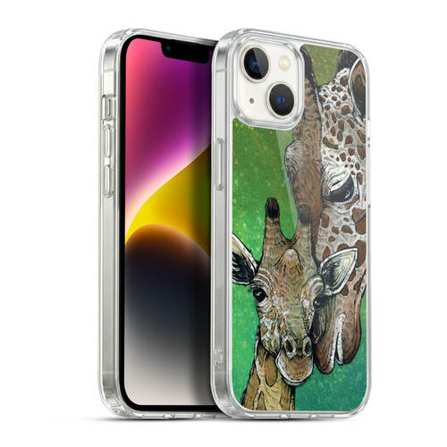 David Lozeau Colourful Art Giraffe Soft Gel Case for Apple iPhone 14 Plus & MagSafe