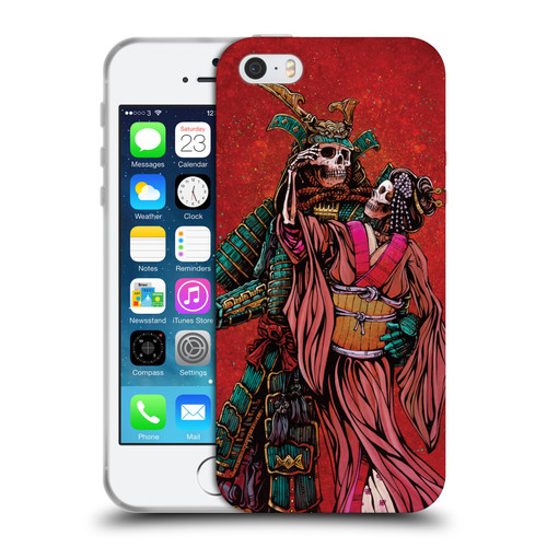 David Lozeau Colourful Art Samurai And Geisha Soft Gel Case for Apple iPhone 5 / 5s / iPhone SE 2016