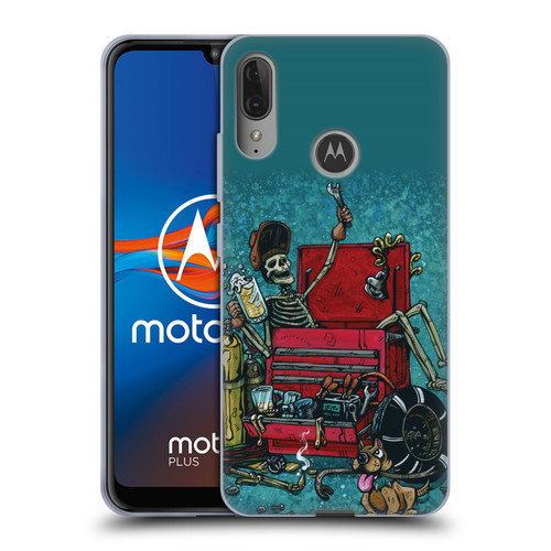 David Lozeau Colourful Art Garage Soft Gel Case for Motorola Moto E6 Plus