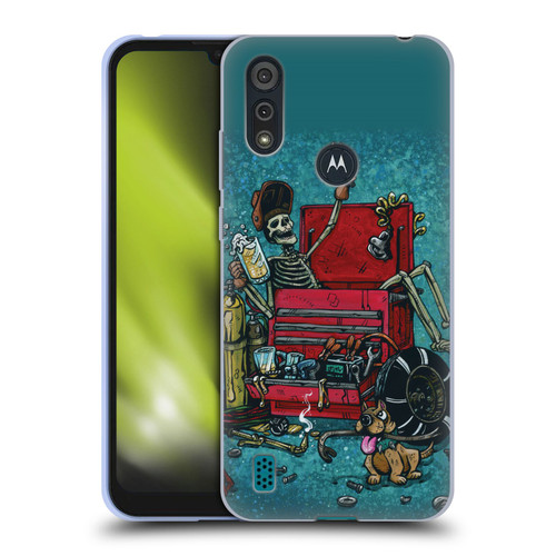 David Lozeau Colourful Art Garage Soft Gel Case for Motorola Moto E6s (2020)