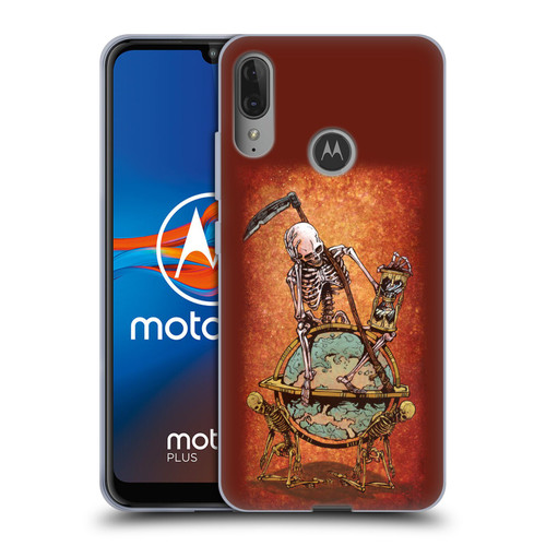 David Lozeau Colourful Art Memento Mori Soft Gel Case for Motorola Moto E6 Plus