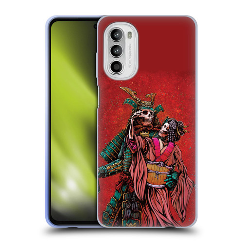 David Lozeau Colourful Art Samurai And Geisha Soft Gel Case for Motorola Moto G52